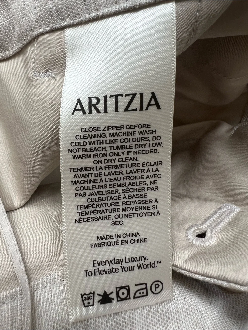 Aritzia The Limitless Pant Linen NWT Natural Ecru Wide Leg Size 6